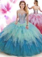 Fashionable Floor Length Multi-color 15 Quinceanera Dress Sweetheart Sleeveless Lace Up(SKU SJQDDT752002BIZ)