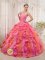 Exton Pennsylvania/PA Multi-color Sweetheart Quinceanera Dress Clearance With Appliques and Ruffles Decorate