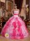 Kittanning Pennsylvania/PA Cheap Multi-color Sweetheart Quinceanera Dress With Beaded Ruched Bodice