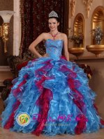 Comendador Dominican Republic Multi-color Beaded Decorate bodice Organza Amazing Quinceanera Dresses(SKU QDZY706y-3BIZ)