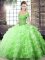 Fantastic Off The Shoulder Sleeveless Brush Train Lace Up 15th Birthday Dress Organza