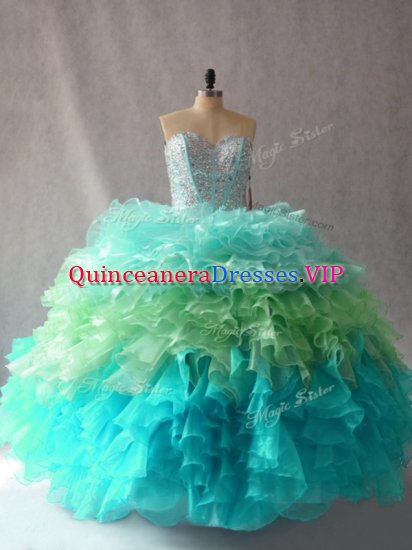 Comfortable Floor Length Multi-color Quinceanera Dresses Sweetheart Sleeveless Lace Up - Click Image to Close