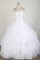 Mexican Classical Ball Gown Strapless Floor-length White Quinceanera Dress LZ426016