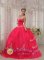 Stylish Wholesale Fushia Sweetheart Appliques Decorate Milan Michigan/MI Quinceanera Dresses Party Style