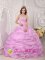 Hot Springs South Dakota/SD Exclusive lavender Quinceanera Dress Strapless Organza Appliques Layered Pick-ups Ball Gown