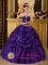 Natchez Mississippi/MS Purple Beautiful Strapless Quinceanera Dress With Beaded Bodice and Pick-ups Custom Made