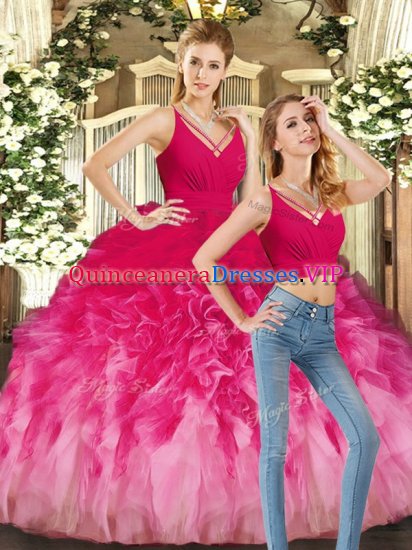 Chic Tulle Sleeveless Floor Length Sweet 16 Dresses and Ruffles - Click Image to Close