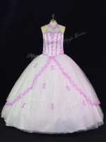 Affordable Halter Top Sleeveless Tulle Vestidos de Quinceanera Appliques Lace Up(SKU PSSW1095-2BIZ)