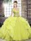 Affordable Sleeveless Beading and Ruffles Lace Up Vestidos de Quinceanera