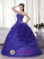 Hinesburg Vermont/VT Gorgeous Beaded and Ruched Bodice For Quinceanera Dress With Purple Ball Gown