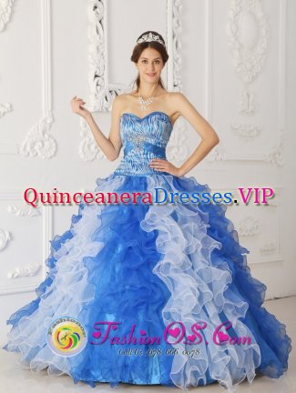 Sun City Arizona/AZ Organza Sweetheart Quinceanera Dress In Beaded Decorate Multi