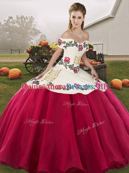 Floor Length Ball Gowns Sleeveless Hot Pink 15th Birthday Dress Lace Up - Click Image to Close