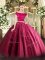 Short Sleeves Floor Length Appliques Zipper Quinceanera Dress with Hot Pink