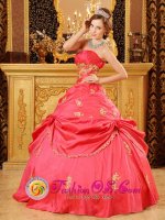 Stanford Kentucky/KY Stylish Watermelon Red Beading and Appliques Quinceanera Dress Party Style