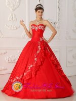 Barrington Illinois/IL Exquisite Red Sweet 16 Dress Sweetheart With Embroidery and Beading A-Line / Princess