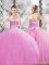 Latest Lilac Lace Up Military Ball Dresses Beading Sleeveless Floor Length