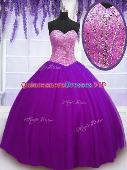 Sleeveless Beading Lace Up Vestidos de Quinceanera - Click Image to Close