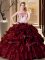 Sleeveless Lace Up Floor Length Ruffles Vestidos de Quinceanera