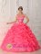 Sexy Watermelon Quinceanera Dress With Appliques Decorate Straps And Bodice IN Magdalena colombia