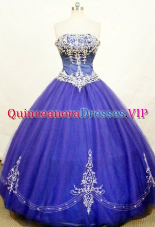 Beautiful Ball Gown Strapless Floor-length Quinceanera Dresses Appliques with Beading Style FA-Z-0344