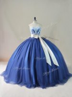 Ball Gowns Sleeveless Navy Blue 15 Quinceanera Dress Brush Train Lace Up(SKU PSSW0761BIZ)