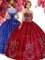 Superior Taffeta Sleeveless Floor Length 15th Birthday Dress and Embroidery