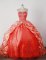 Clearance Exclusive Ball Gown Sweetheart Brush Orange Red Quincenera Dresses TD26008