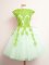 Mini Length Lace Up Dama Dress for Prom and Party and Wedding Party with Appliques