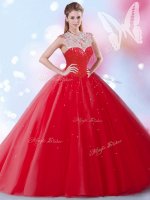 Low Price Sleeveless Zipper Floor Length Beading and Sequins Sweet 16 Quinceanera Dress