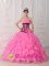 Aventura Florida/FL New York Sweet Hot Pink Quinceanera Dress With Appliques and Ruffled Decorate