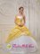 Exquisite Strapless Yellow and White Sweet 16 Quinceanera Dress In Girdwood Alaska/AK