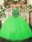 Discount Tulle Sleeveless Floor Length Quinceanera Dress and Beading