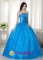 Ruched Bodice and Beading For Sky Blue Taffeta Ball Gown Quinceanera Dress In Bountiful Utah/UT