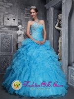 Raton New mexico /NM USA Sweetheart Beaded Decorate Organza Beautiful Quinceanera Dress In Clearance