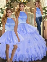 Gorgeous Sleeveless Beading and Appliques Backless Quinceanera Dresses(SKU SJQDDT1684007BIZ)