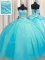 Low Price Puffy Skirt Floor Length Baby Blue Sweet 16 Dress Sweetheart Sleeveless Lace Up