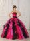 Ruffles Strapless Multi-color Quinceanera Gowns With Appliques Tulle For Sweet 16 In Monticello Iowa/IA