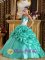 Hyde Park Vermont/VT Sweetheart Discount Turquoise Quinceanera Dress In Quinceanera Party With Hand Made Flower