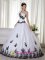 New Kensington Pennsylvania/PA One Shoulder White Embroidery Ball Gown Floor-length Taffeta and Organza For Quinceanera Dress