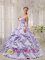 Bellaire TX Sweet Lilac Pick-ups and Appliques Sweet 16 Dress With Strapless Taffeta In Spring