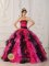 Ruffles Strapless Multi-color Quinceanera Gowns With Appliques Tulle For Sweet 16 In Augusta Kansas/KS