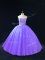 Sexy Lavender Lace Up Quinceanera Gown Beading Sleeveless Floor Length