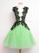 Fitting Dama Dress Prom and Party and Wedding Party with Lace Straps Sleeveless Lace Up