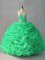 Suitable Sweetheart Sleeveless Organza Quinceanera Dresses Beading and Pick Ups and Hand Made Flower Lace Up