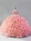 Edgy Sleeveless Beading and Ruffles Zipper Quince Ball Gowns