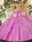 Sleeveless Beading and Ruffles Lace Up Vestidos de Quinceanera