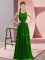 Floor Length Empire Sleeveless Dark Green Quinceanera Court Dresses Zipper