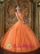 Ozark Alabama/AL Gorgeous Orange Quinceanera Dress In New York Sweetheart Appliques Floor-length Organza Ball Gown