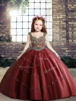 Lovely Sleeveless Lace Up Floor Length Beading Kids Pageant Dress(SKU PAG1258-6BIZ)