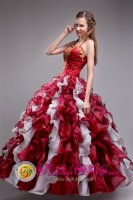 Colorful Halter Top Appliques Decorate Ruffles Layed For Pittenweem Fife Modest Quinceanera Dress Custom Made(SKU ZYLJ18y-7BIZ)